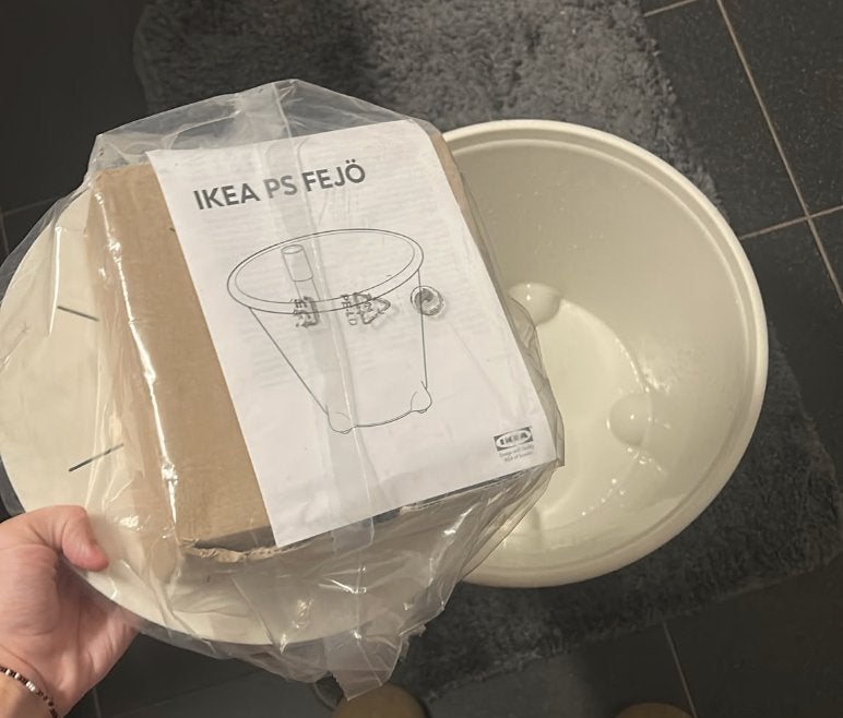Self-watering pot IKEA PS FEJÖ, Tuin en Terras, Ophalen, Rond, Aardewerk, Minder dan 40 cm