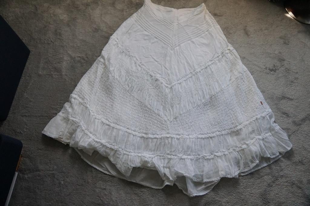 Prachtige Zgan witte aparte strokenrok v. Oilily  mt 38/40, Maat 38/40 (M), Oilily, Wit, Ophalen of Verzenden