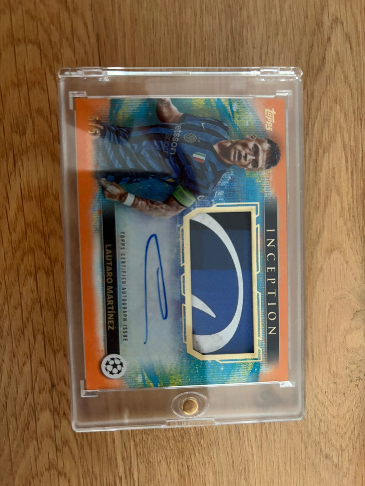 Lautaro martinez /5 patch auto topps inception, Verzenden, Zo goed als nieuw, Buitenlandse clubs, Spelerskaart