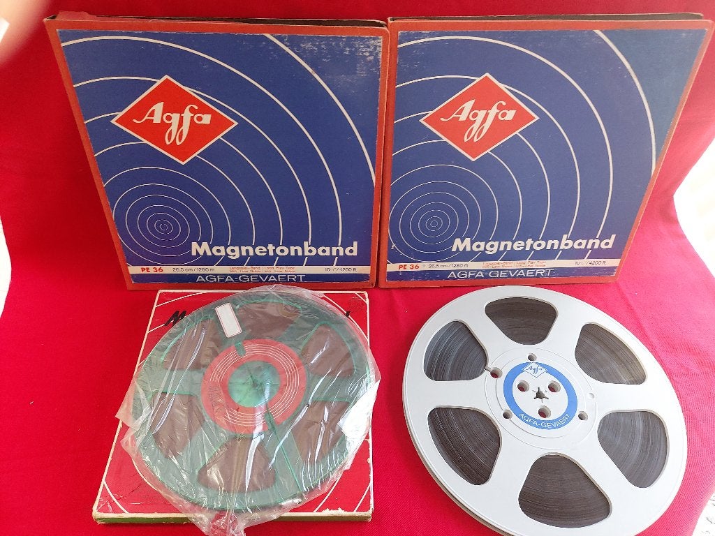 bandrecorder 2 Agfa banden 1 Basf  band ., Ophalen of Verzenden, Bandrecorder