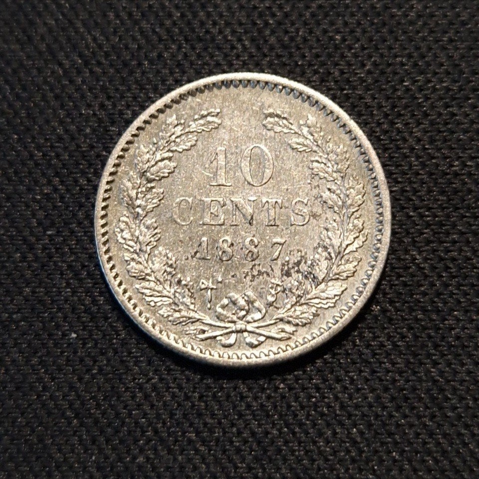 10 cent 1887, Koning Willem III, Verzenden, Zilver, 10 cent