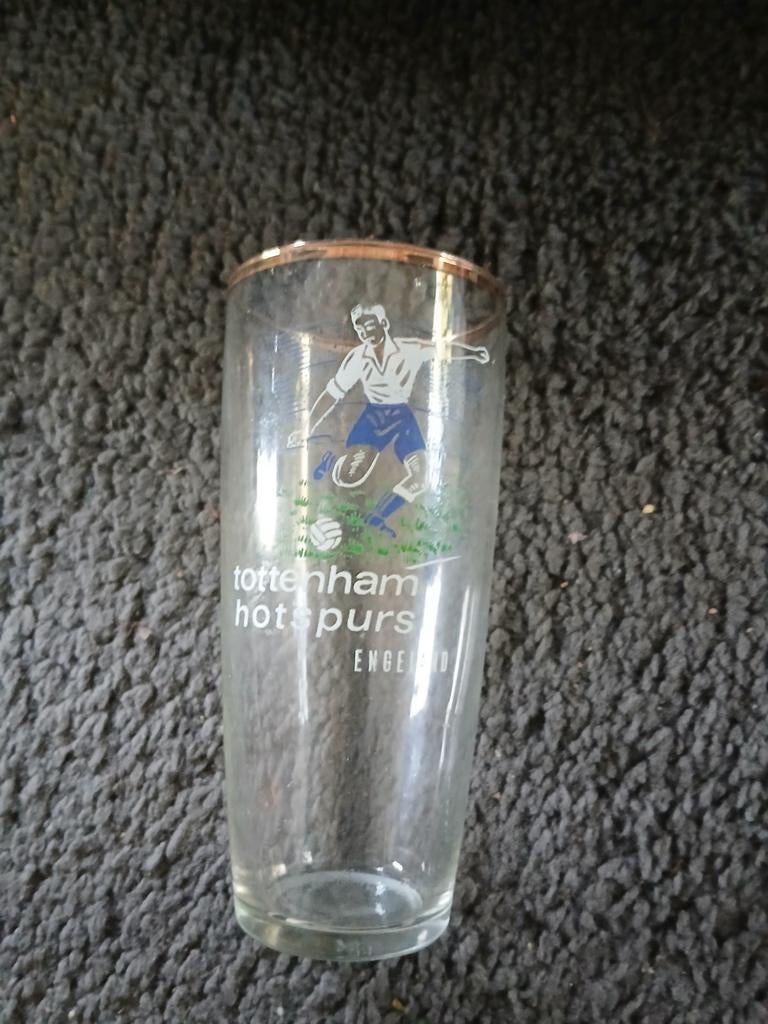 Vintage Tottenham Hotspurs Glas - Voetbal Fan Item, Ophalen of Verzenden