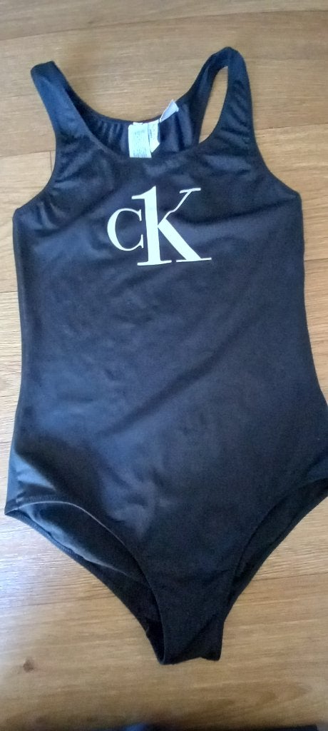 Calvin Klein zwart badpak maat 164-176., Gebruikt, Maat 170, Meisje, Badpak