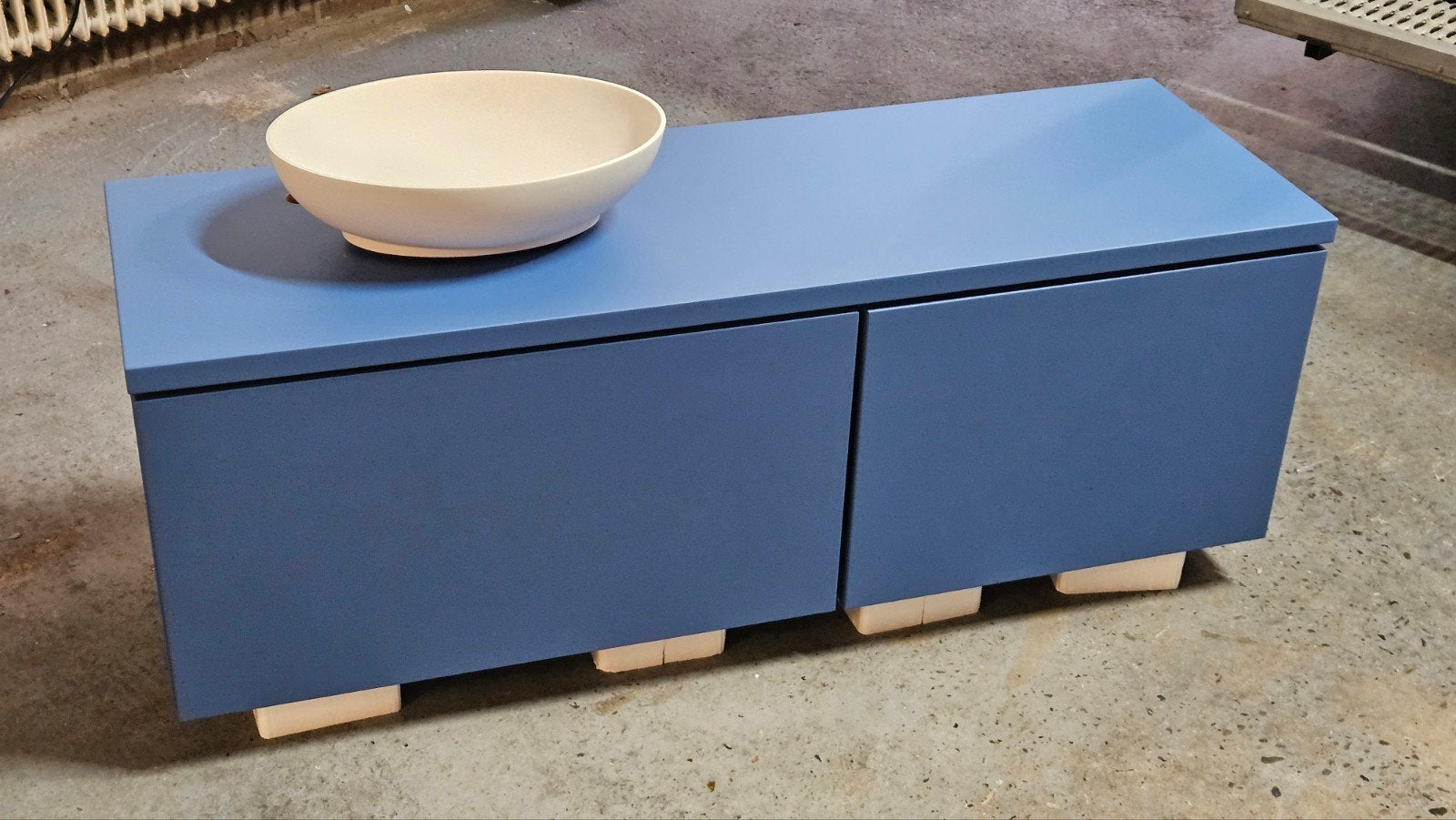 Detremmerie Kobaltblauw meubel 140 cm breed NIEUW, Ophalen, 100 tot 150 cm, Nieuw, Wastafelkast