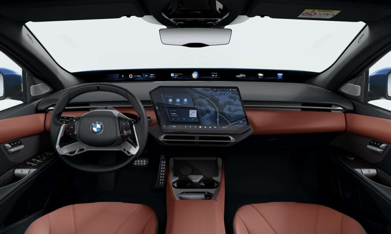 BMW i3 50 xDrive M Sport / Panoramadak / Trekhaak / 3D Head-, Auto's, Dealer onderhouden, Blauw, Leder, Sedan