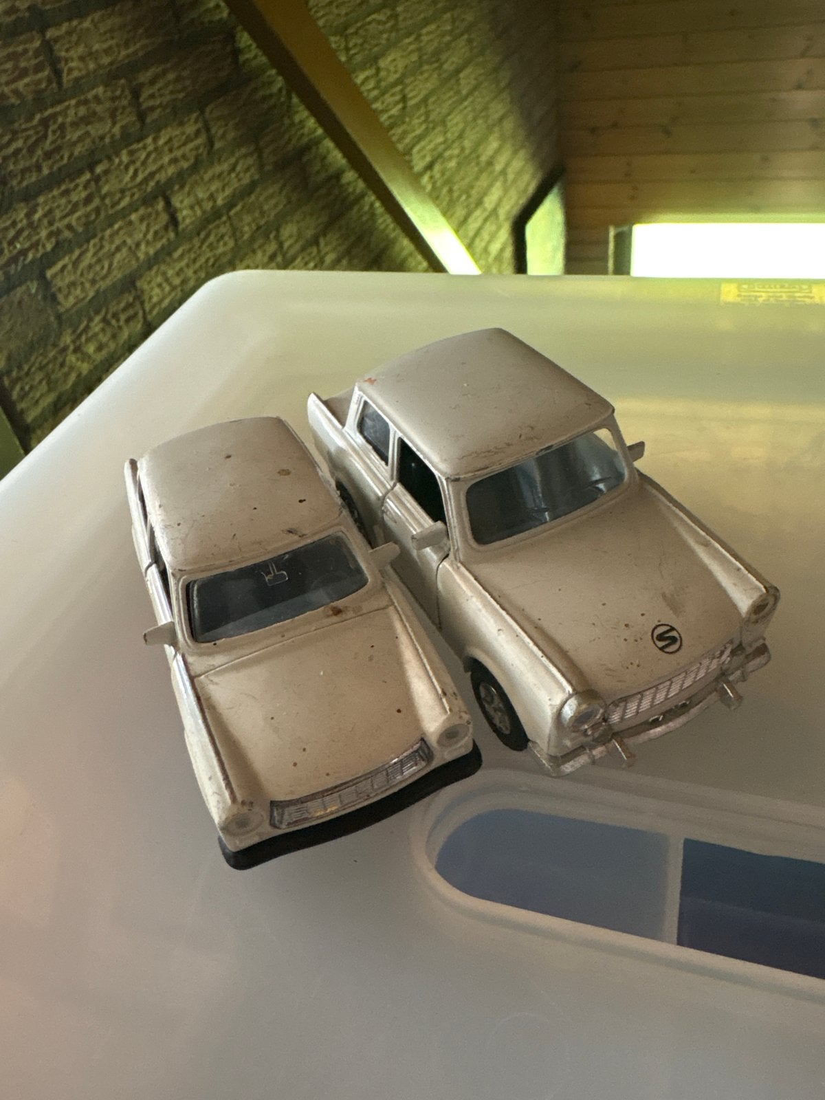 Vintage Trabant Auto's 2x DDR Modelauto's, Ophalen of Verzenden, Gebruikt