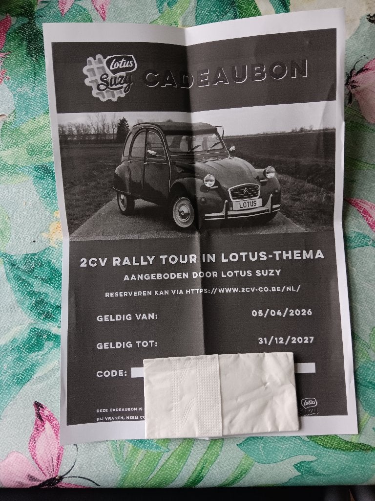 Cadeaubon voor een dag met citroen, Ophalen, Nieuw, Auto