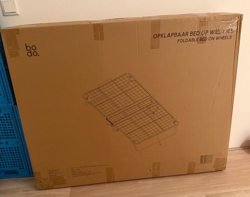 Nieuw vouwbed / logeerbed met matras – €150, Ophalen, Nieuw, Twijfelaar, 120 cm