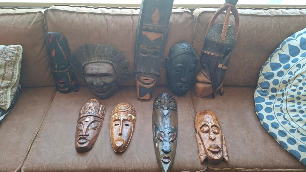 HOUTEN AFRIKAANSE MASKERS!, Ophalen of Verzenden