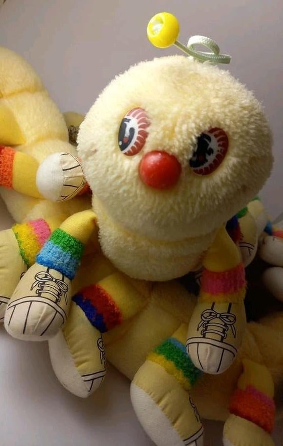 Vintage Lots-a-Lots-a-Legggggs Rups Knuffel Jaren 80/90, Gebruikt, Verzenden, Overige typen, Meerkleurig