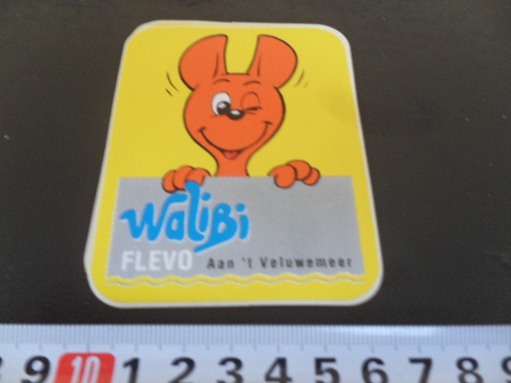 sticker WALIBI FLEVO Aan 't Veluwemeer 8, Ophalen of Verzenden, Zo goed als nieuw