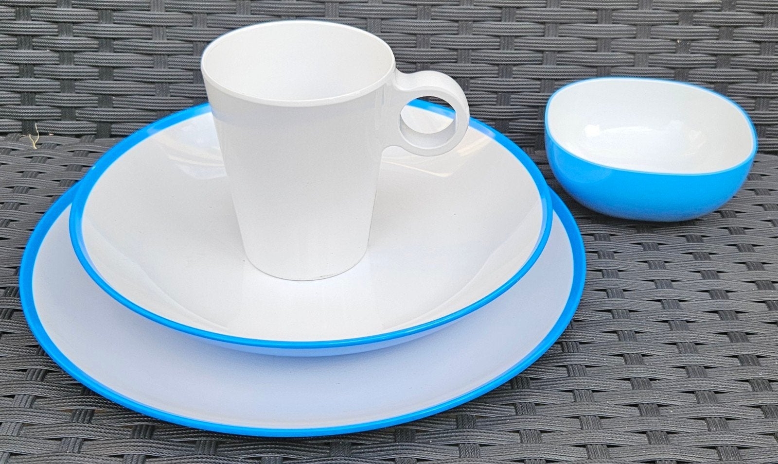 Mepal Flow EOS Blauw 1-persoons Campingservies Setje, Caravans en Kamperen, Kampeeraccessoires, Ophalen of Verzenden