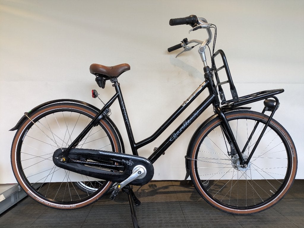 28 inch Gazelle Miss Grace met 7 versnellingen en voordrager, Ophalen, Gebruikt, Versnellingen, 56 cm of meer