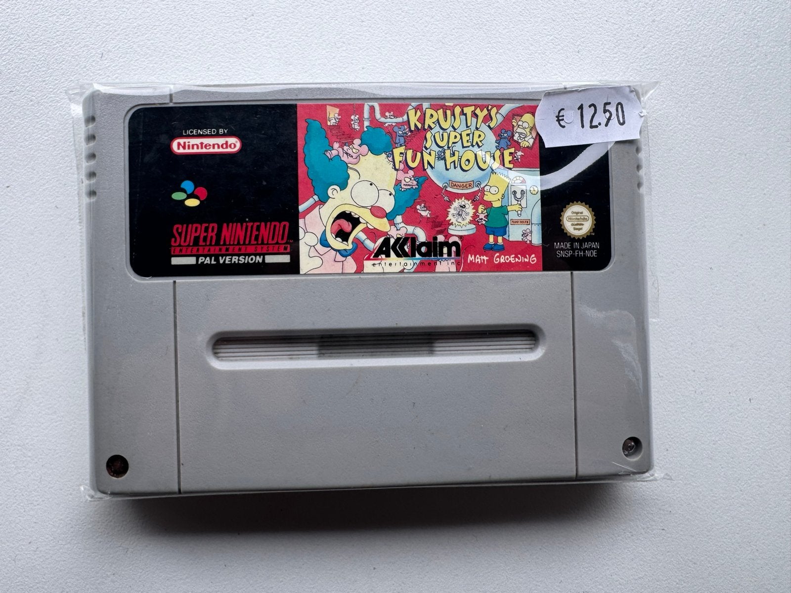 Krusty's Super Fun House SNES PAL - The Simpsons, Puzzel en Educatief, Gebruikt, 1 speler, Ophalen of Verzenden