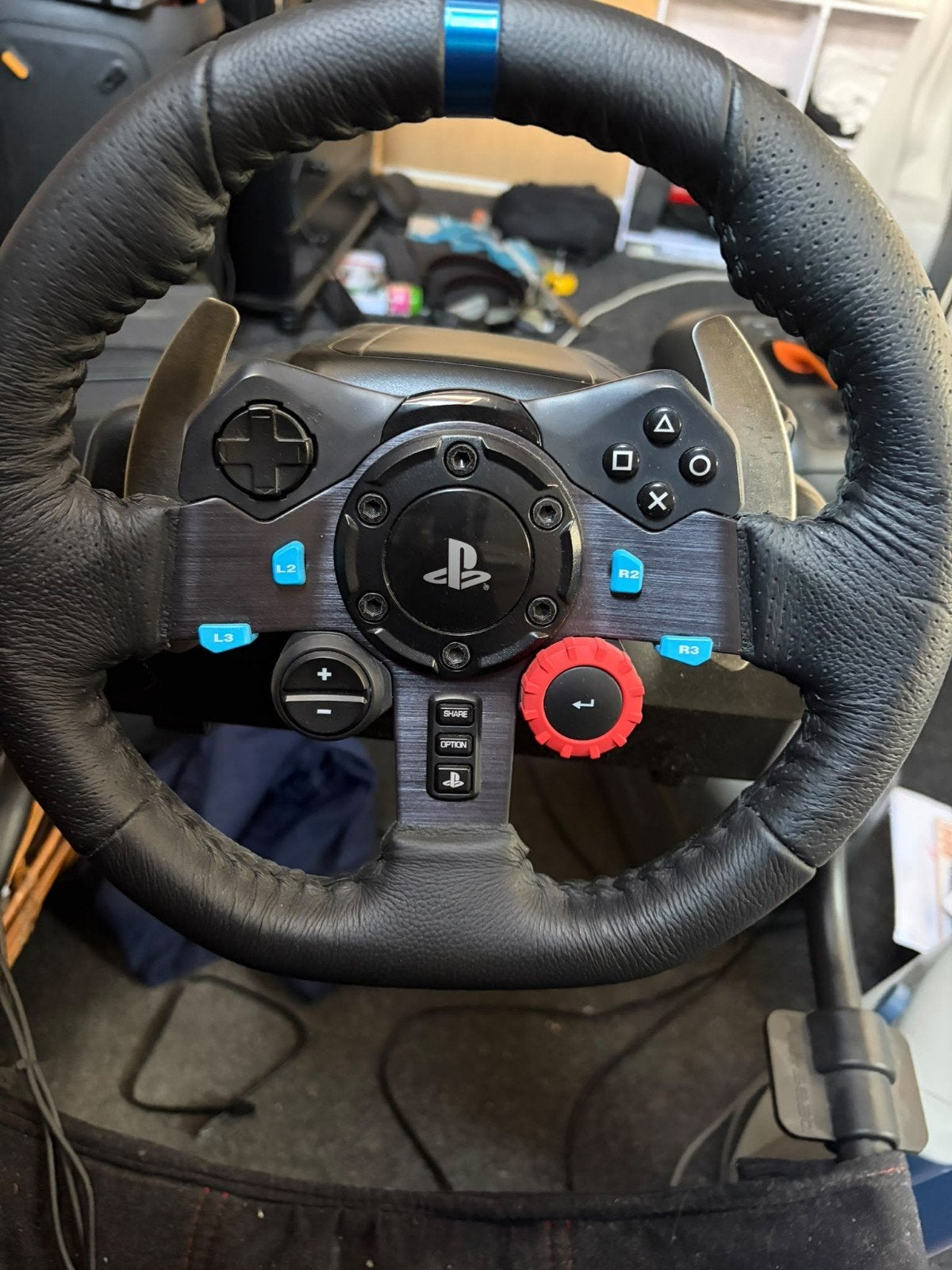 gamestoel logitech ps4 en ps3, Spelcomputers en Games, Ophalen, Zo goed als nieuw, Stuurtje of Sportattribuut