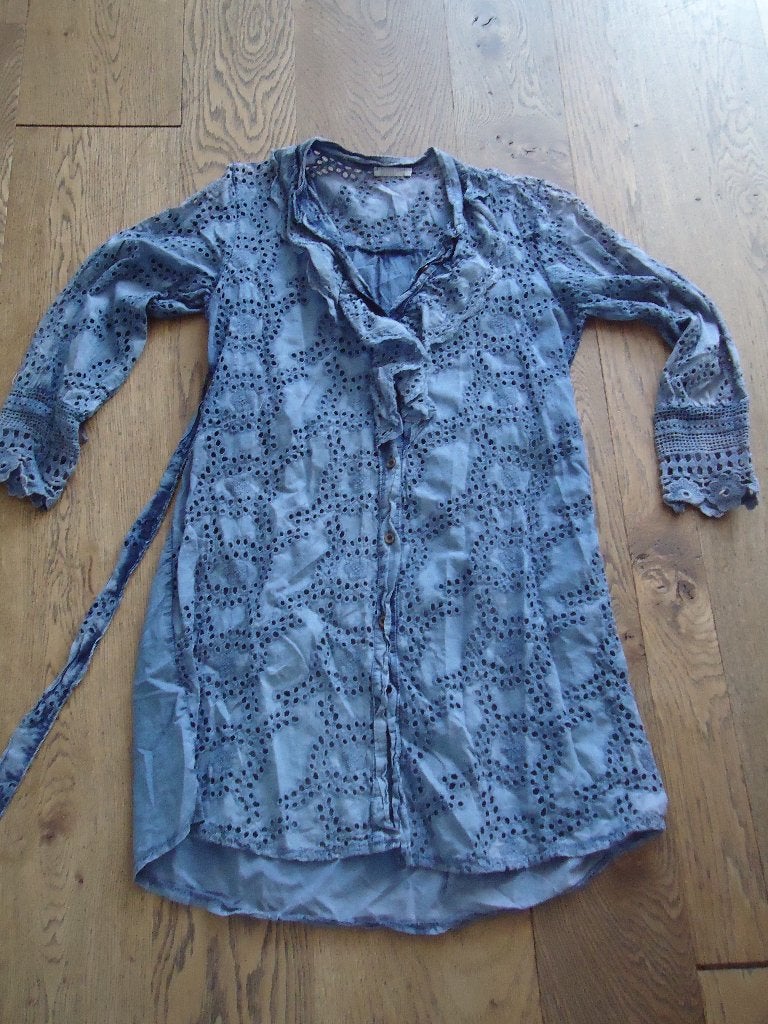 Blauw Triple Nine jurkje M/L, Maat 38/40 (M), Triple Nine, Blauw, Ophalen of Verzenden