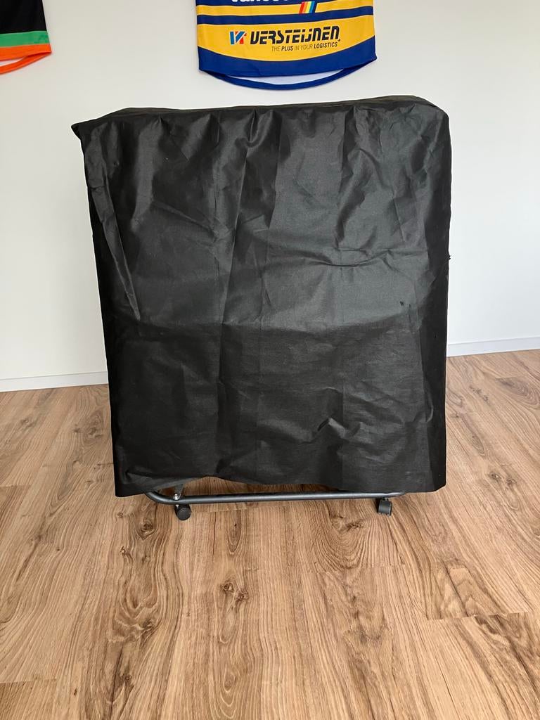Opklabbed 80x190 met matras en beschermhoes, Ophalen, Eenpersoons, Zwart, Zo goed als nieuw