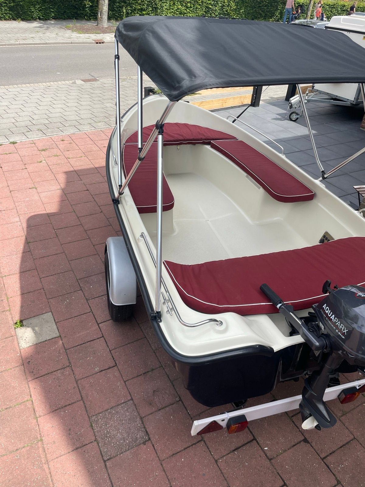 Polyester sloep en trailer, Watersport en Boten, Ophalen, Overige merken, Tot 10 pk, Viertaktmotor