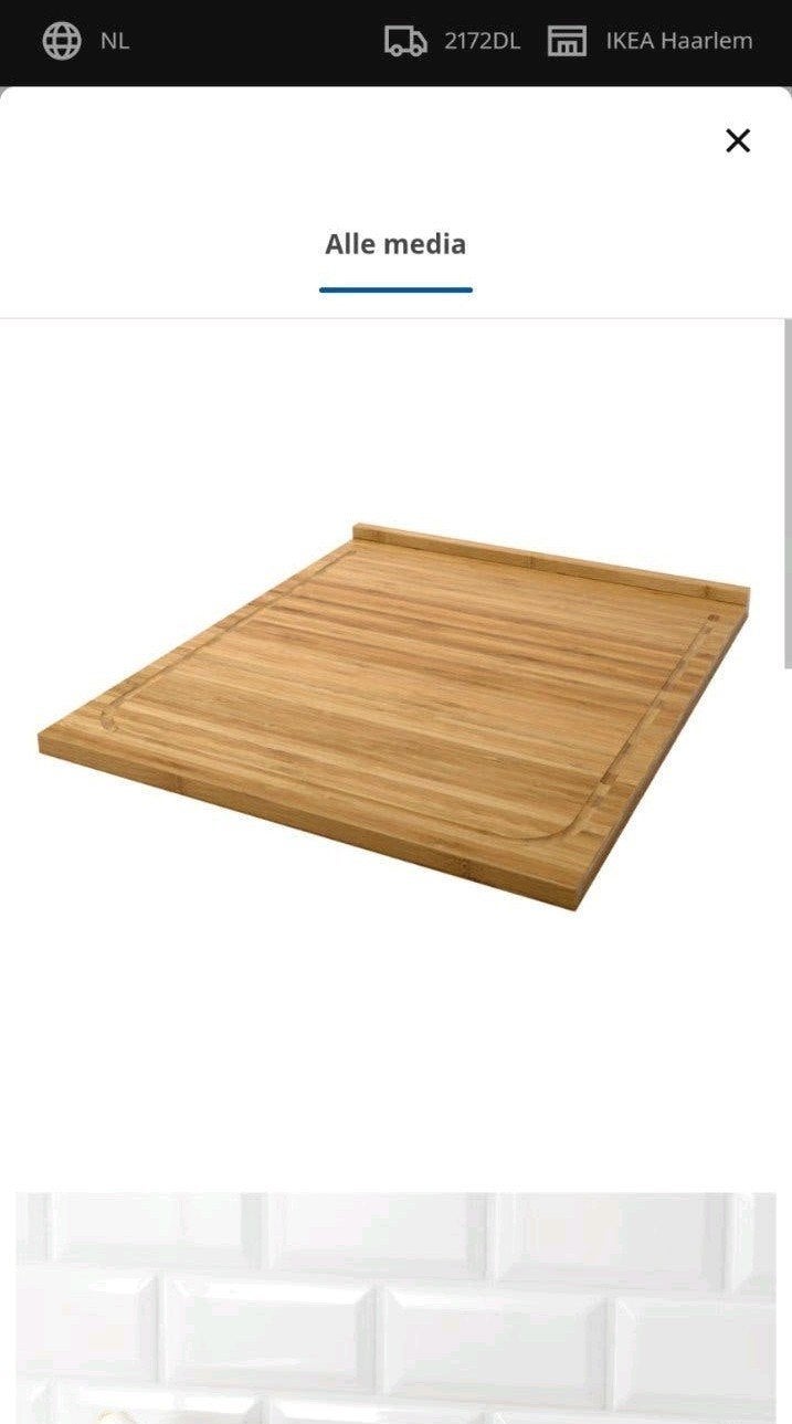 Nieuwe IKEA Lämplig bamboe snijplank, Ophalen, Hout, IKEA, Snij-/serveerplank