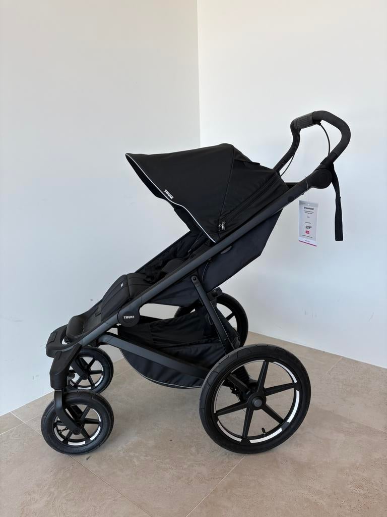 Thule Urban Glide 4-Wheel Kinderwagen - Black, Verstelbare duwstang, Nieuw, Ophalen, Kinderwagen