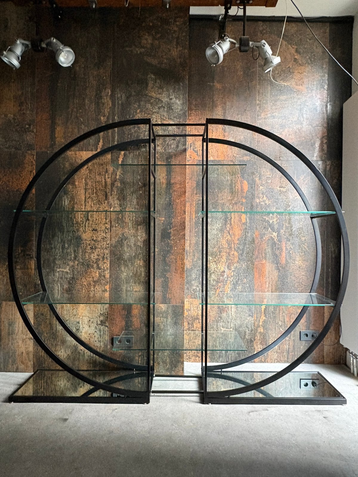Ronde roomdivider/vitrine kast, Ophalen, Zo goed als nieuw, 25 tot 50 cm