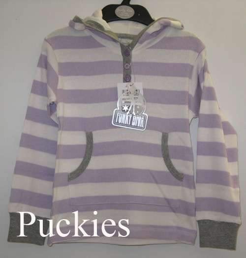 Maat 134/140 Lila/wit/grijs shirt Funky Diva NIEUW (8460), Funky Diva, Meisje, Nieuw, Ophalen of Verzenden