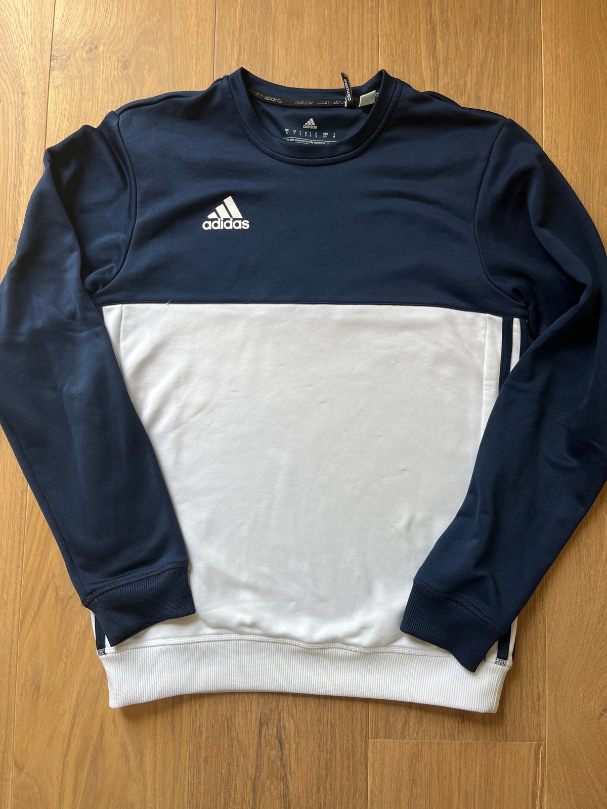 Adidas sweater blauw/wit - Maat S, Ophalen of Verzenden, Zo goed als nieuw