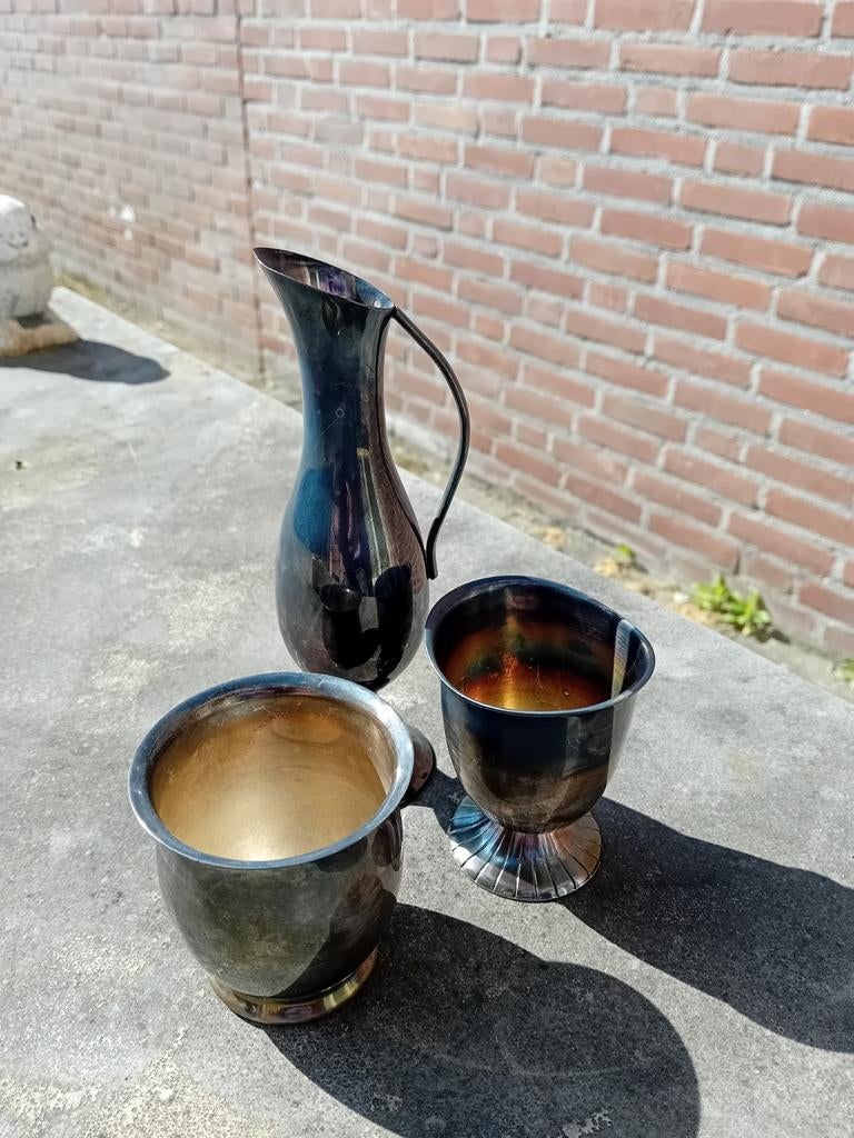 3 Kleine Verzilverde Items, Antiek en Kunst, Ophalen of Verzenden