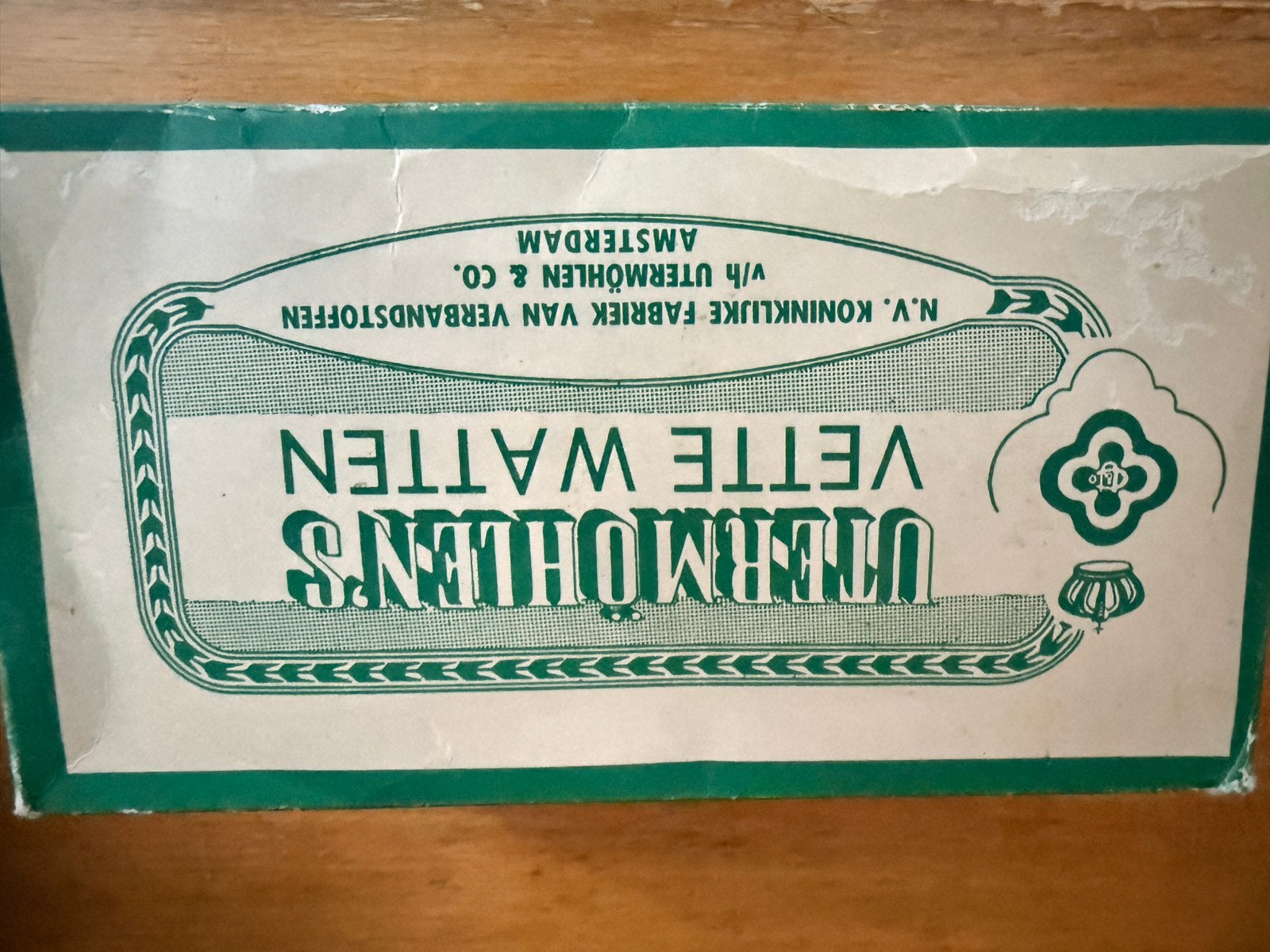 Vintage Utermöhlen's Vette Watten Verbandstoffen Amsterdam, Verzamelen, Overige Verzamelen, Ophalen of Verzenden, Gebruikt