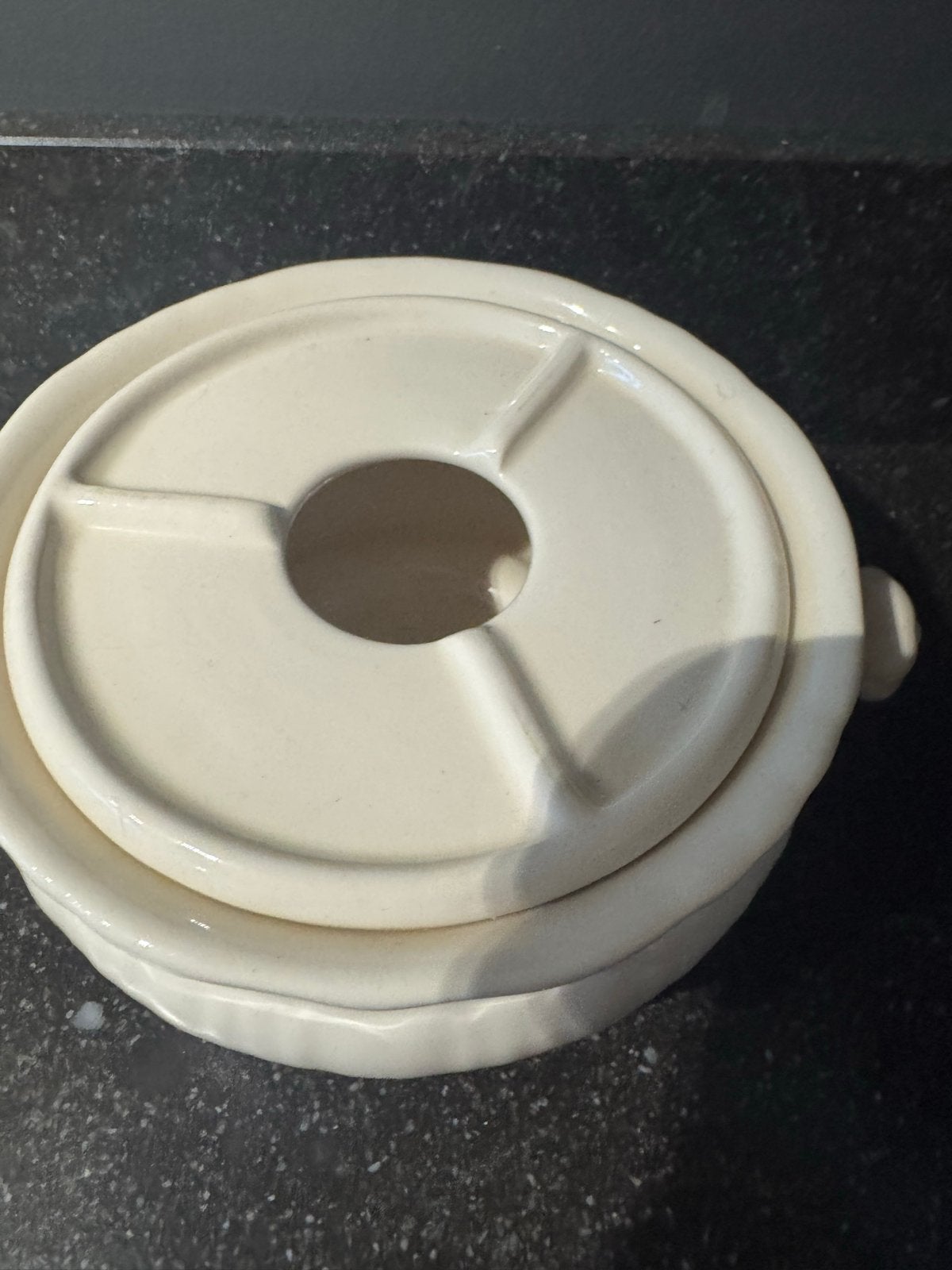 Zeller Keramik Petit Blanc Theepot met theelicht, Theepot/fluitketel, Ophalen of Verzenden, Zo goed als nieuw, Steen/keramiek
