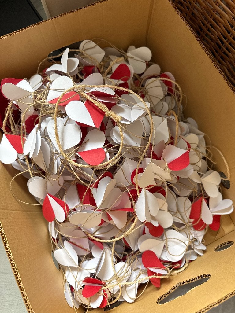 Event of bruiloft decoratieve hartjes 5m, Ophalen of Verzenden, Zo goed als nieuw, Overige typen