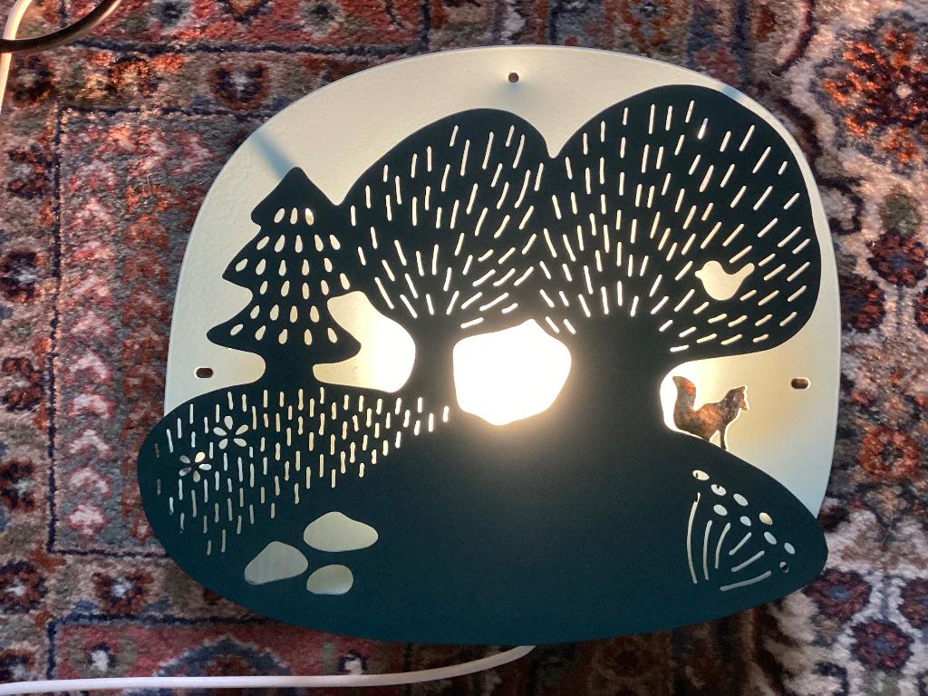 IKEA DUGGREGN LED wandlamp, groen, bos, vos, vintage, Ophalen