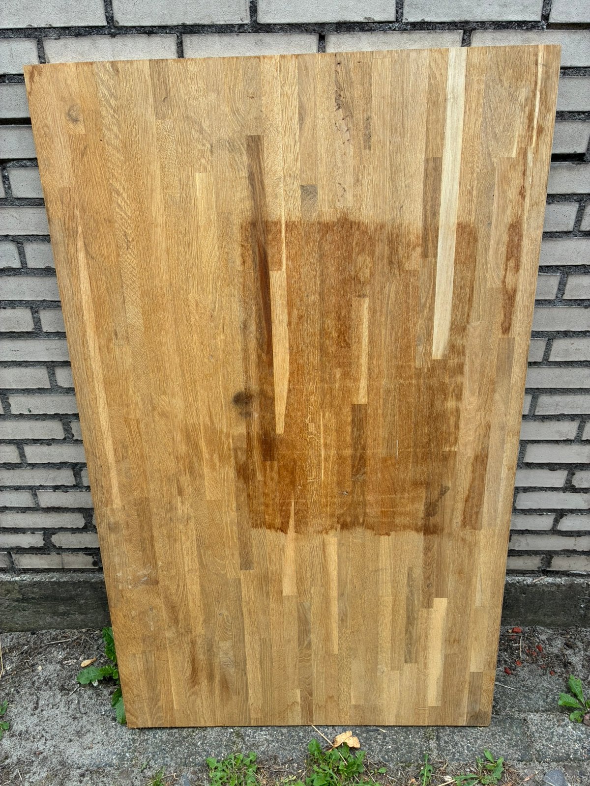 Eikenhouten blad 815 x 1345mm, Doe-het-zelf en Verbouw, Hout en Planken, Ophalen, 25 tot 50 mm, Eiken, Zo goed als nieuw