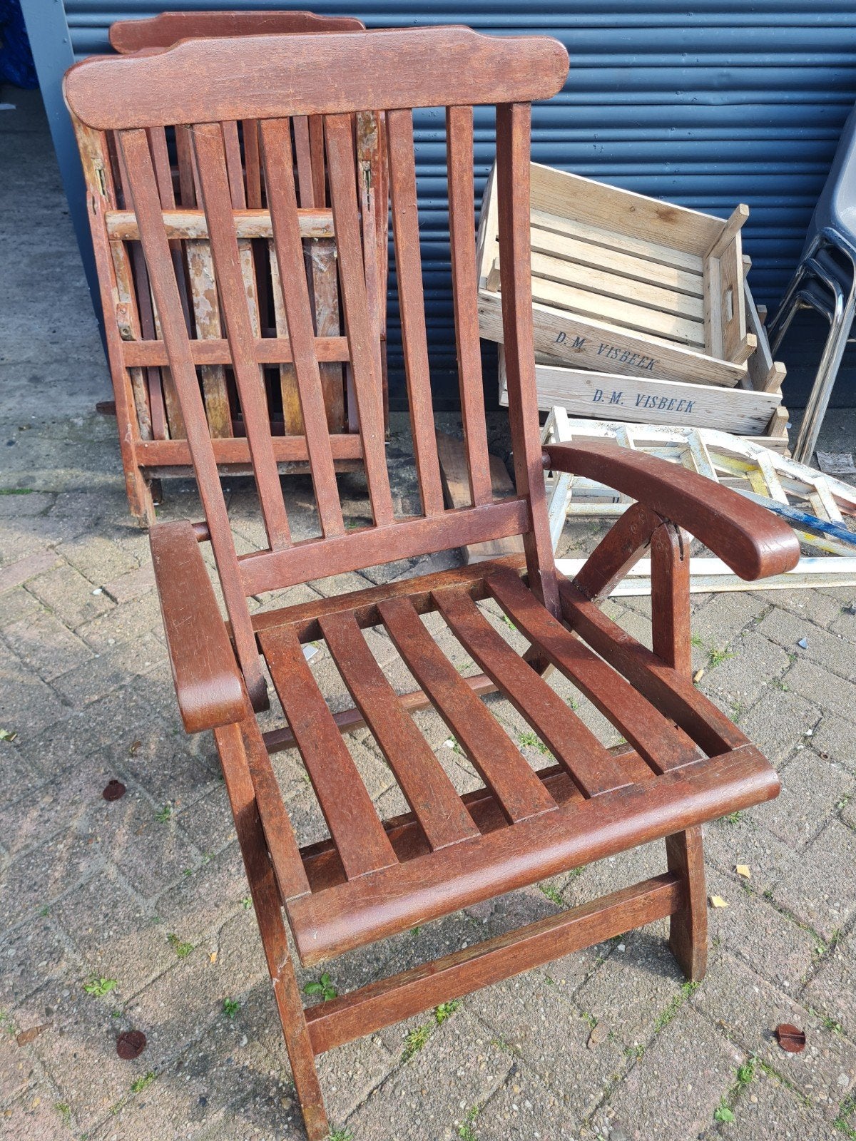 Vintage houten tuinstoelen, inklapbaar Garden Collection, Ophalen