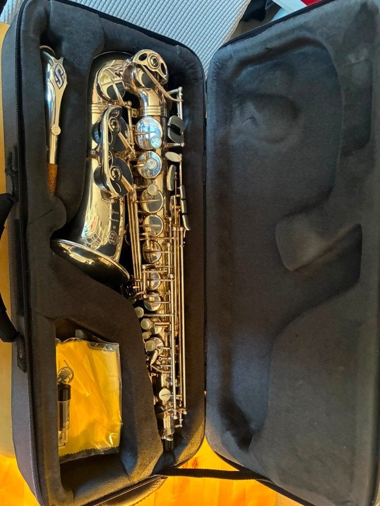 Selmer serie 3 alto verzilverd, Muziek en Instrumenten, Ophalen of Verzenden, Gebruikt, Alt, Met koffer