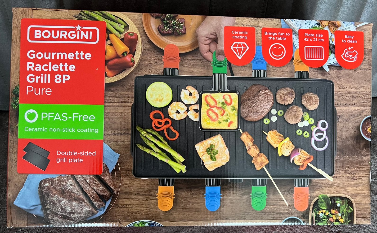 Gourmette, raclette en gril in 1, nieuw, Ophalen of Verzenden, Nieuw, 8 personen of meer