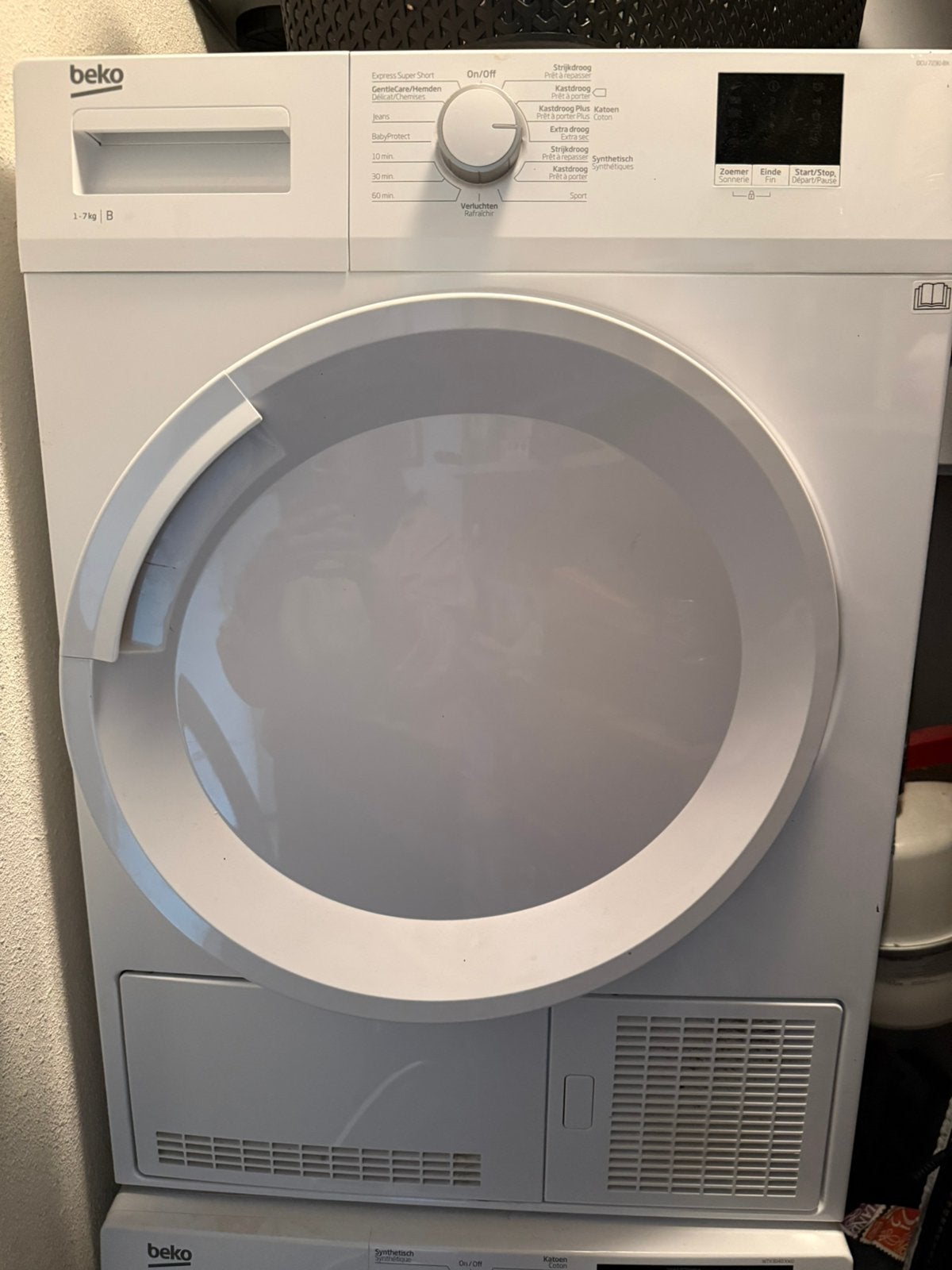 Beko wasdroger 7 kg, Ophalen, Zo goed als nieuw, Condens