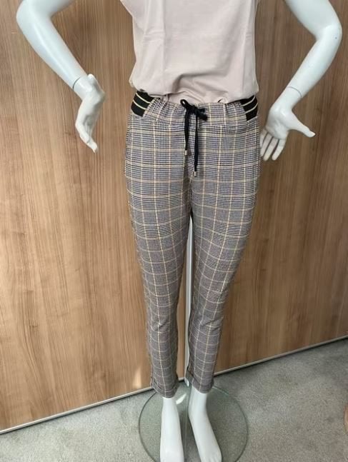 Summum broek mt. M/L Elastische tailleband, Maat 38/40 (M), Summum Woman, Bruin, Ophalen of Verzenden