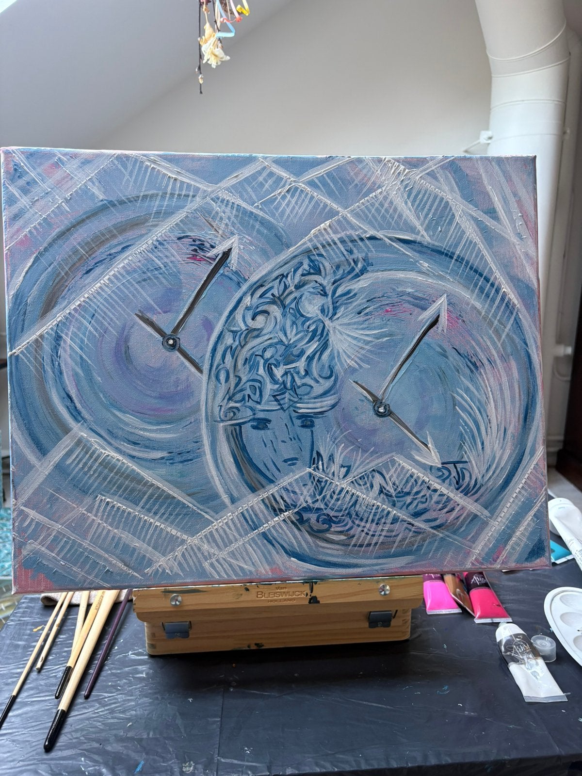 Zelfgemaakte schilderij, Ophalen