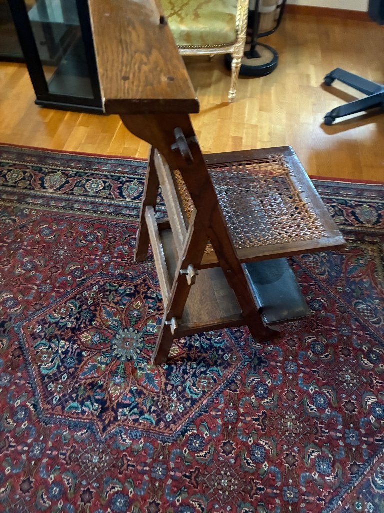 Bidstoel eiken, Huis en Inrichting, Stoelen, Ophalen, Gebruikt, Bruin, Eén