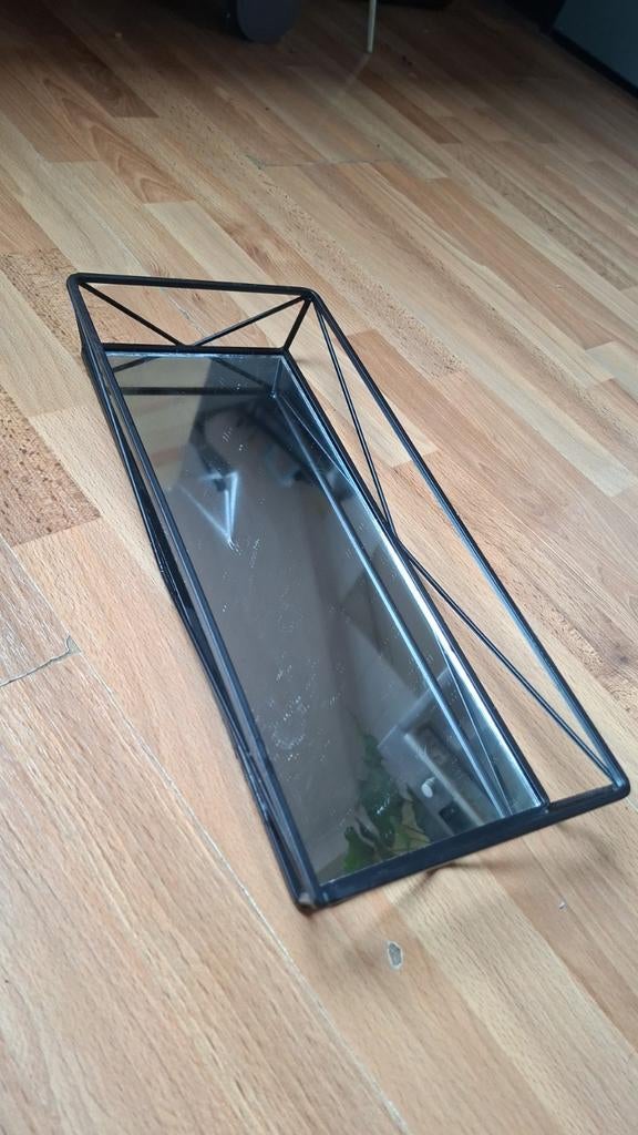 Decoratie tray met spiegel - gratis op te halen, Ophalen of Verzenden, Gebruikt, Rechthoekig, Metaal