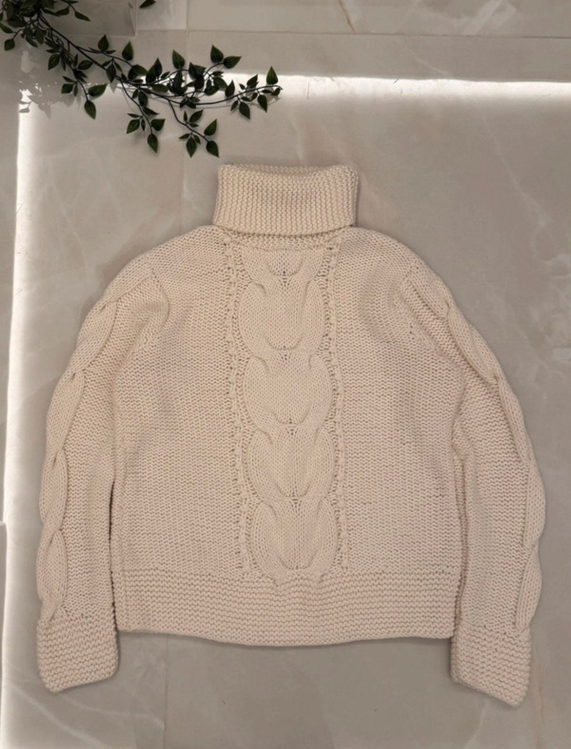 Vintage Wollen coltrui XL, Ophalen of Verzenden, Zo goed als nieuw, Maat 46/48 (XL) of groter, Beige