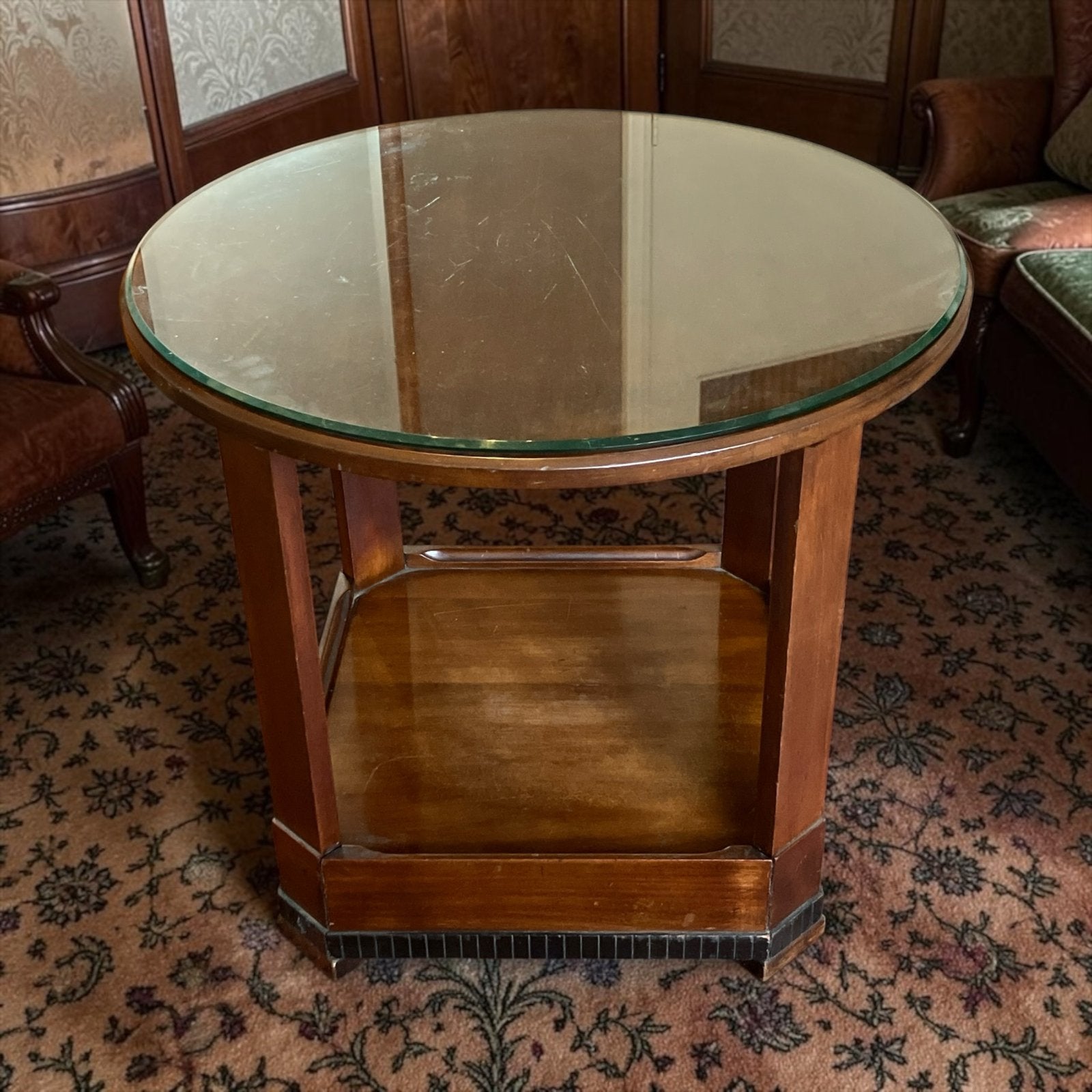Pander & Zonen Art Deco Salontafel met Glasplaat, Ophalen