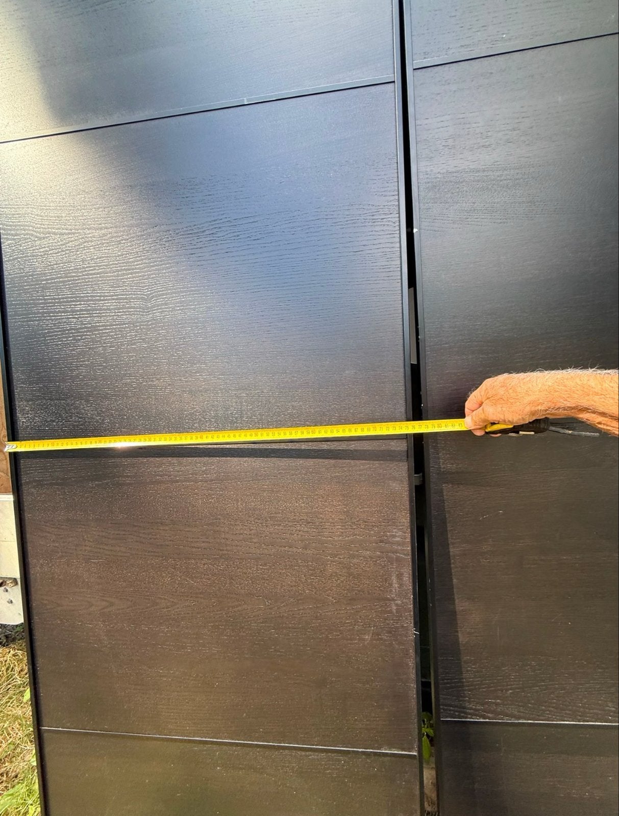 2 Pax kastdeuren 232x76 cm, Gebruikt, 200 cm of meer, Minder dan 25 cm, Met deur(en)