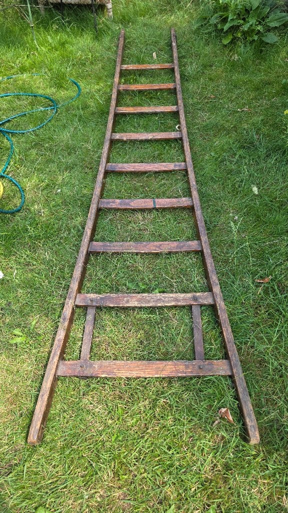 vintage ladder, Ophalen, Gebruikt, Minder dan 2 meter