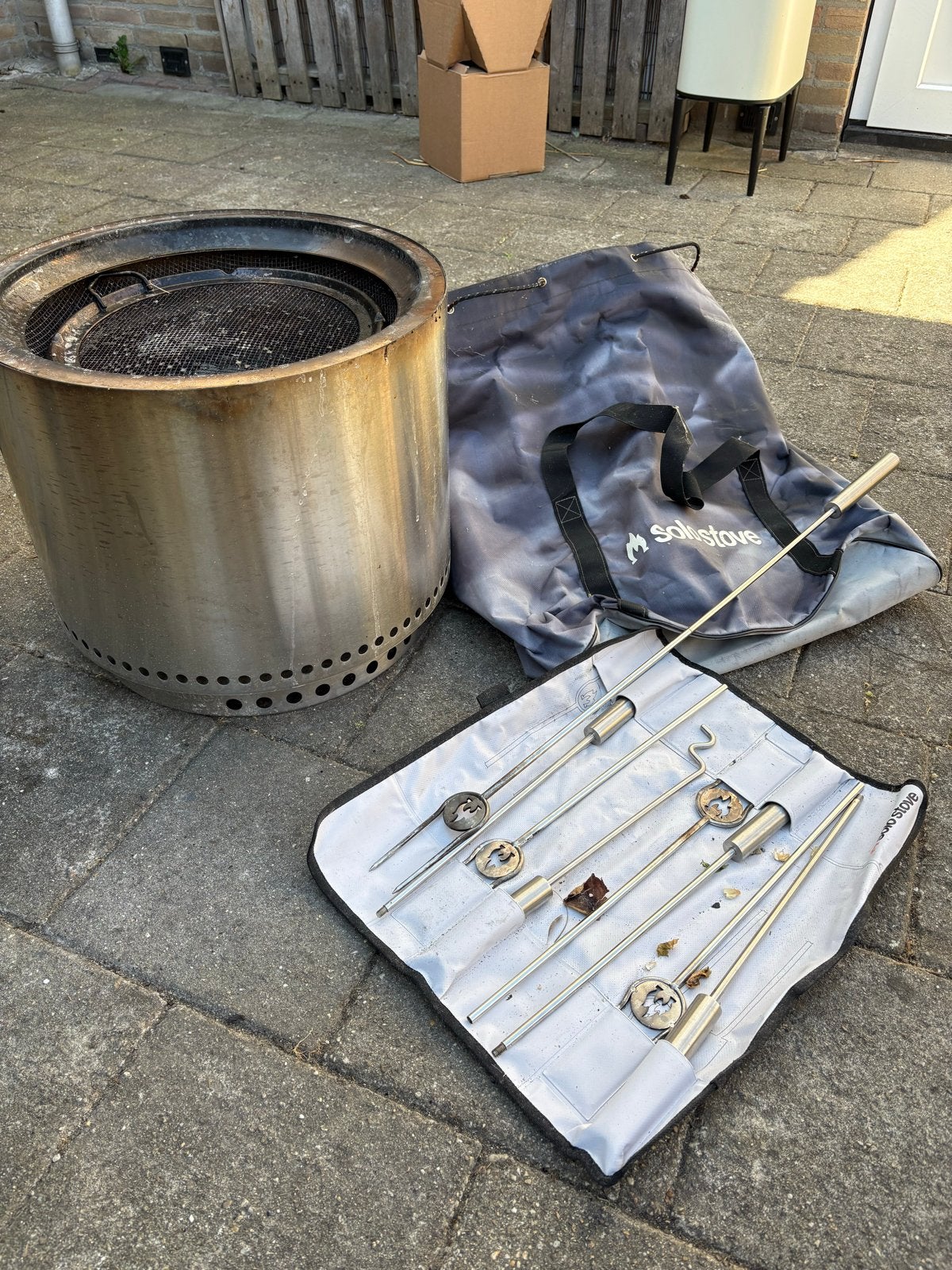 Solo Stove vuurkorf/ BBQ met accessoires en draagtas, Ophalen, Gebruikt, Vuurkorf