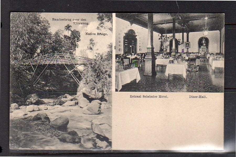 Ned Indië eetzaal Hotel Selabatoe Soekaboemi  (ni1-23), Ophalen, Voor 1920, Buiten Europa