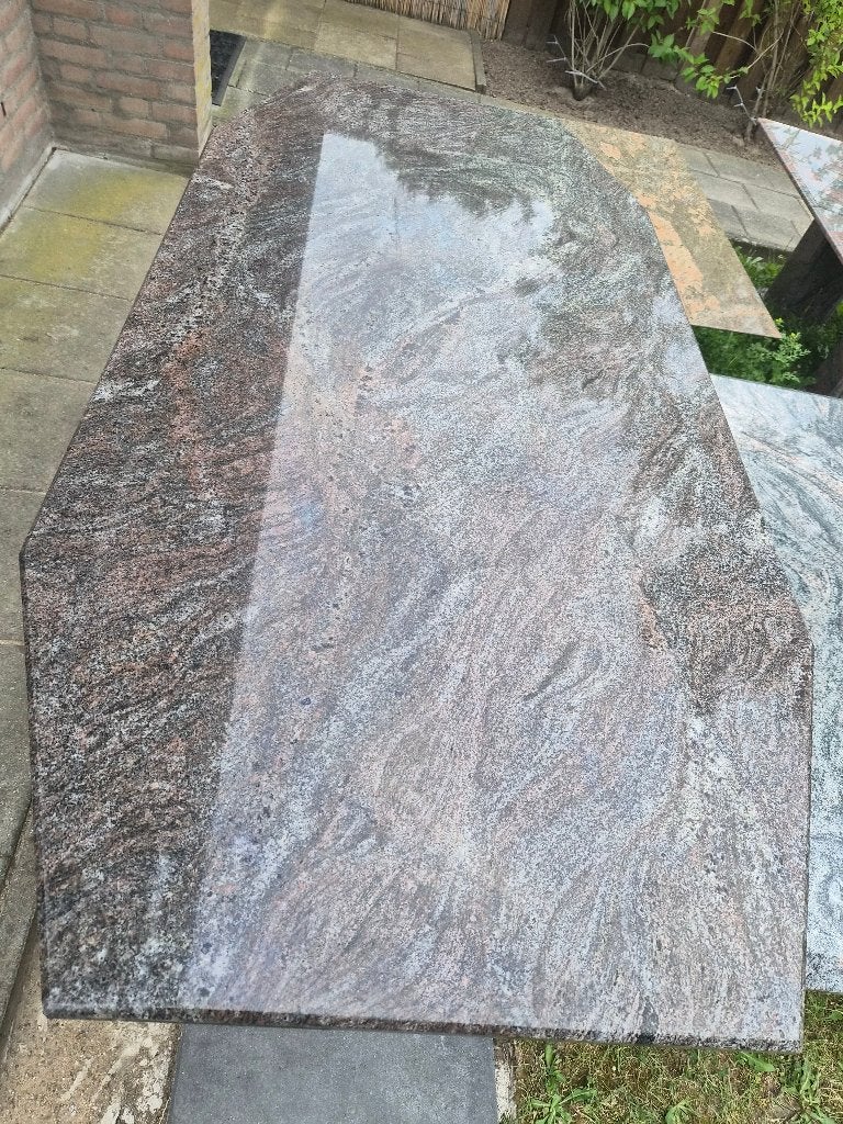 Verschillende Granieten eettafels/salontafels, Ophalen, Overige materialen, 100 tot 150 cm, Zo goed als nieuw