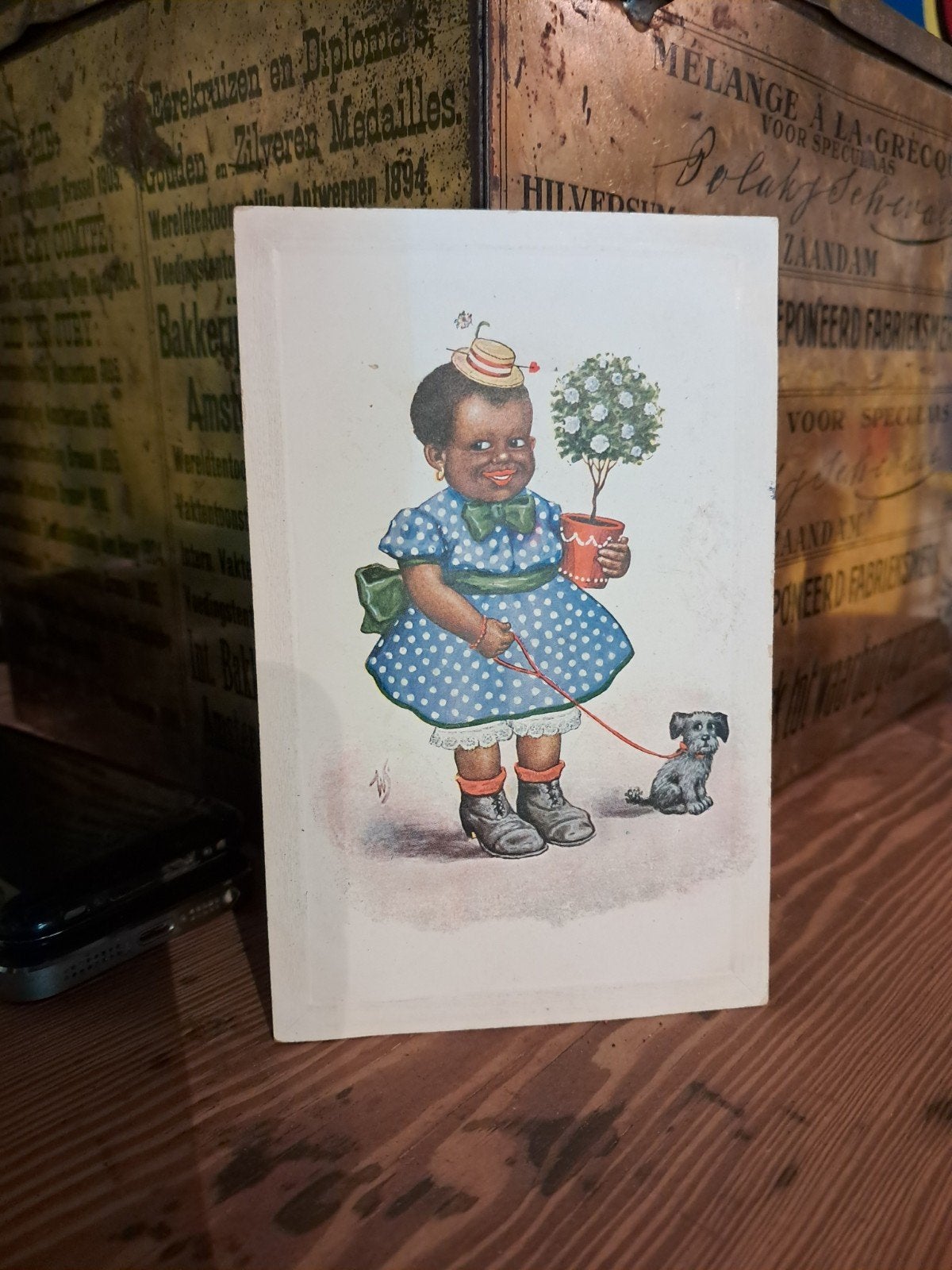 Oud verjaardagskaartje, Ophalen of Verzenden, Voor 1920, Overige thema's