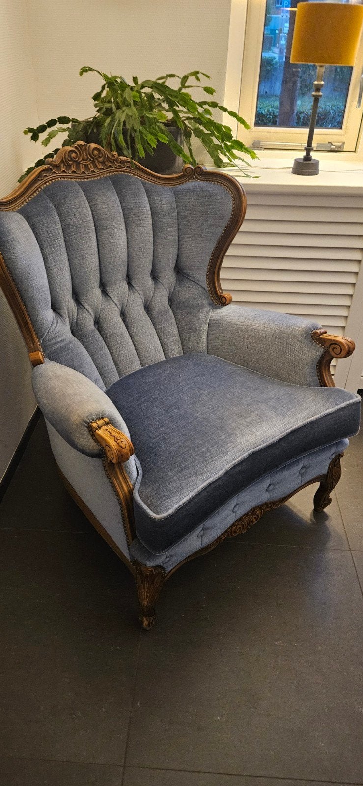 Klassieke fauteuil en kinderfauteuil set, Ophalen, Hout, Gebruikt, Klassiek